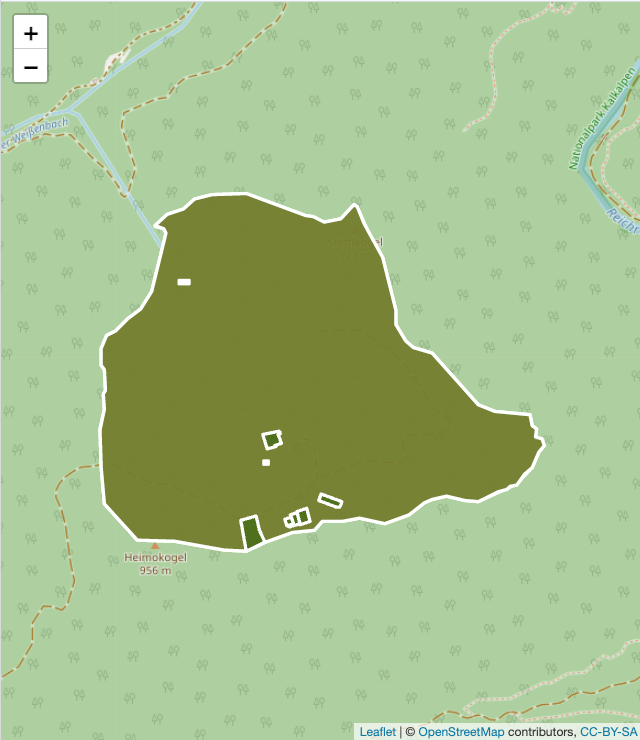 Map of "LTER Zöbelboden, Austria" with locations