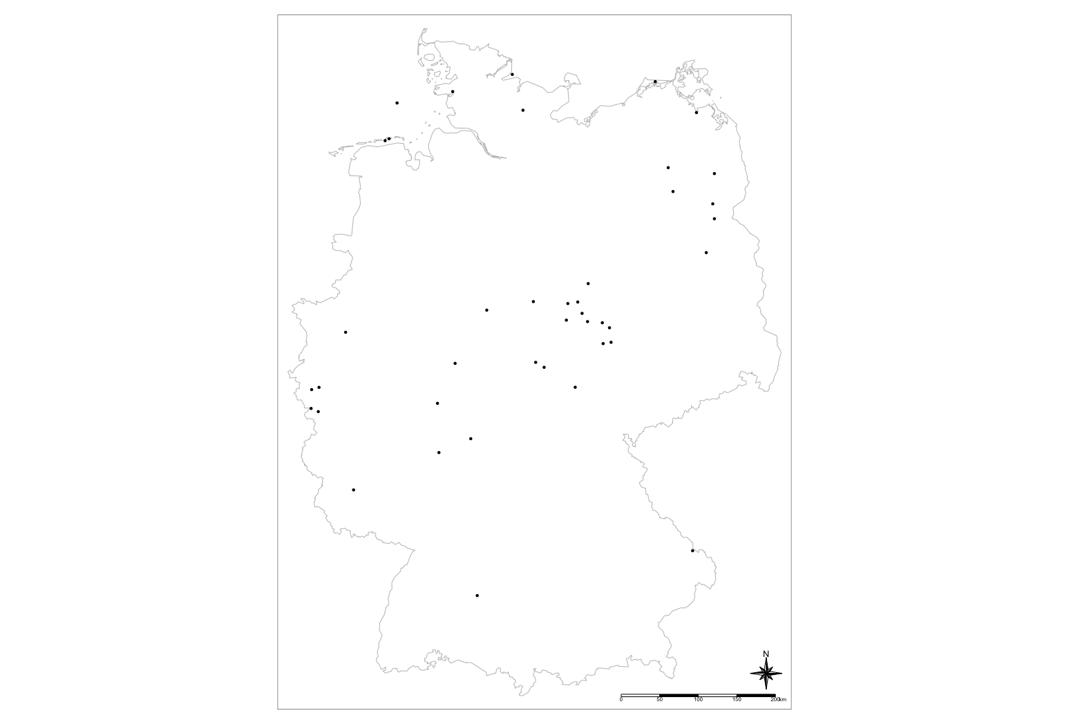 Map of LTER-D Germany sites