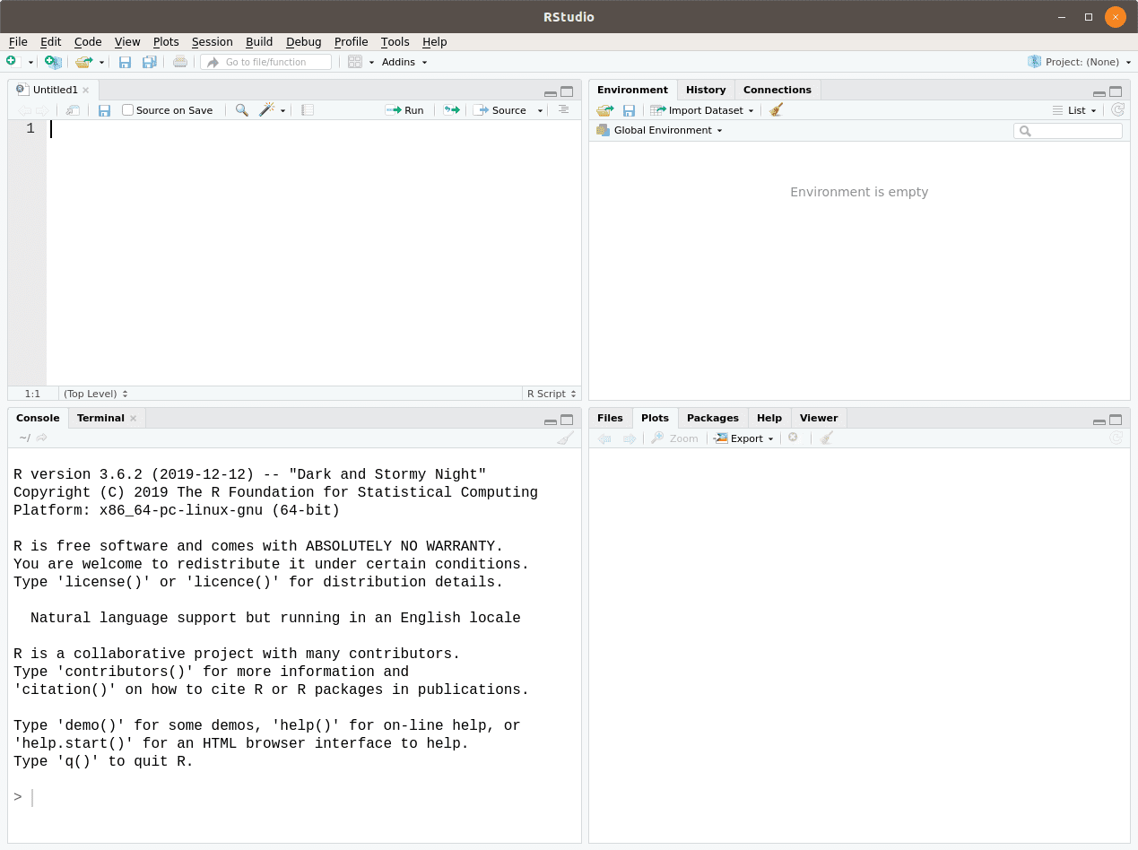 Captura de pantalla de RStudio