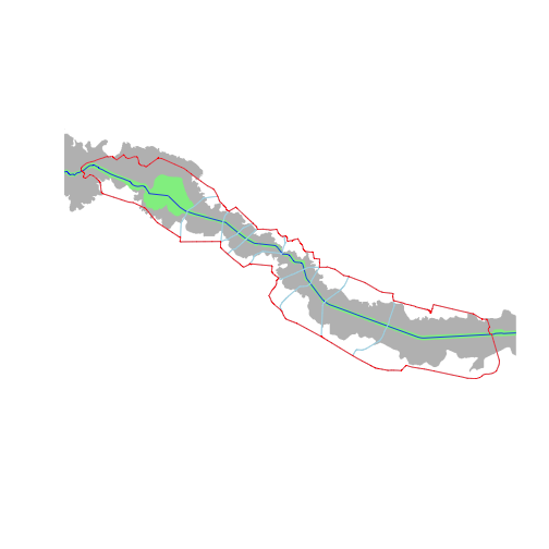 Delineation of the corridor of River Dâmbovița in Bucharest