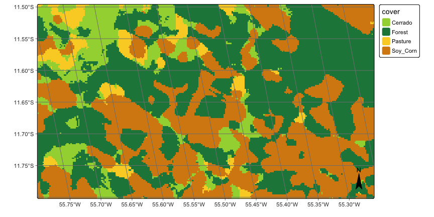 Land use and Land cover in Sinop, MT, Brazil in 2018